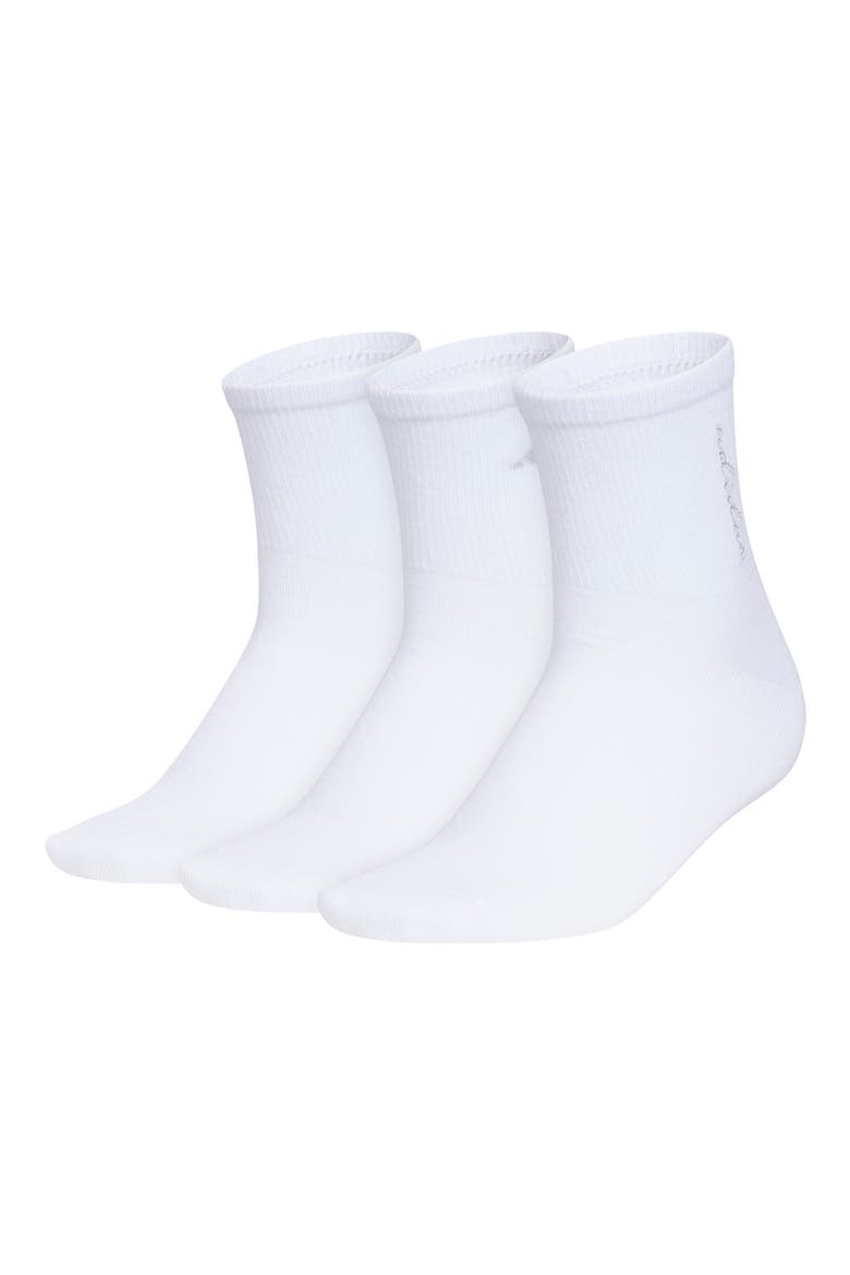 Luxe 3-Pack High Quarter Socks, Alternate, color, WHITE/ GOLD/ SILVER