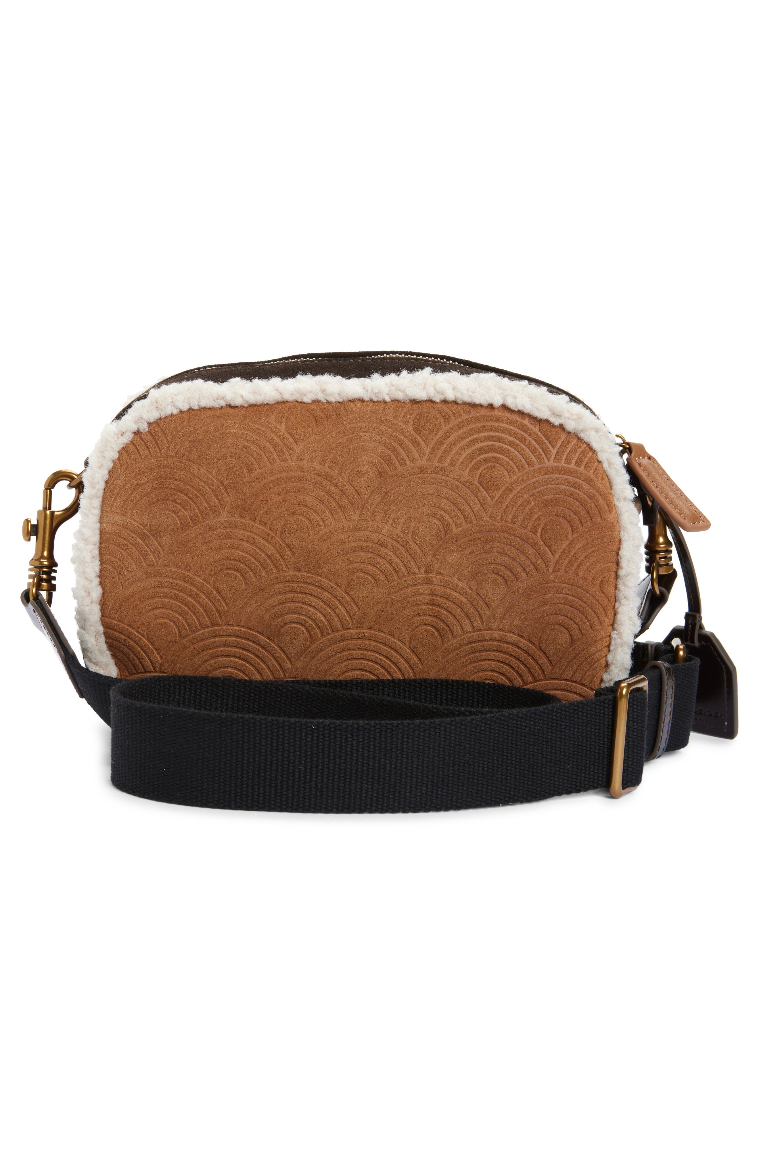 Kurt Geiger London Southbank Tag Mixed Media Camera Bag, Alternate, color, Light/ Pastel Brown