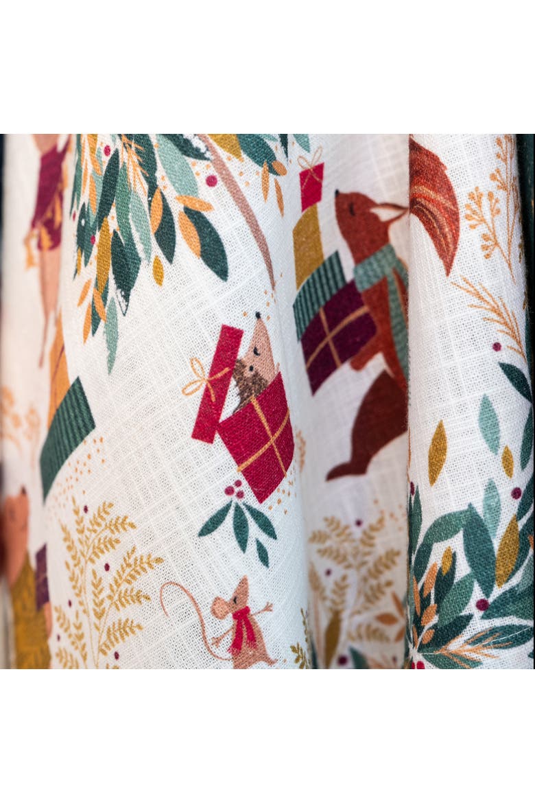 Tree Decorating Kitchen Dishtowel, Alternate, color, Beige