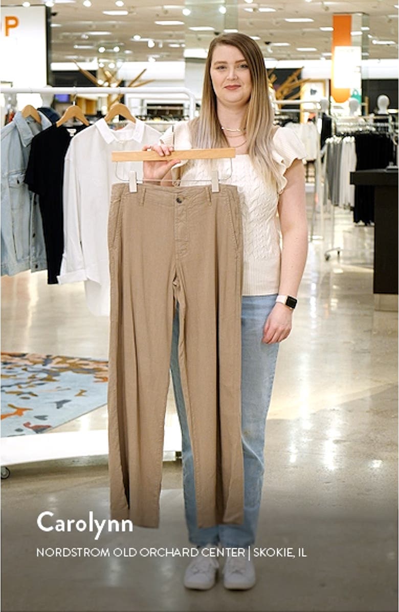 Meg High Waist Wide Leg Linen Blend Pants, sales video thumbnail