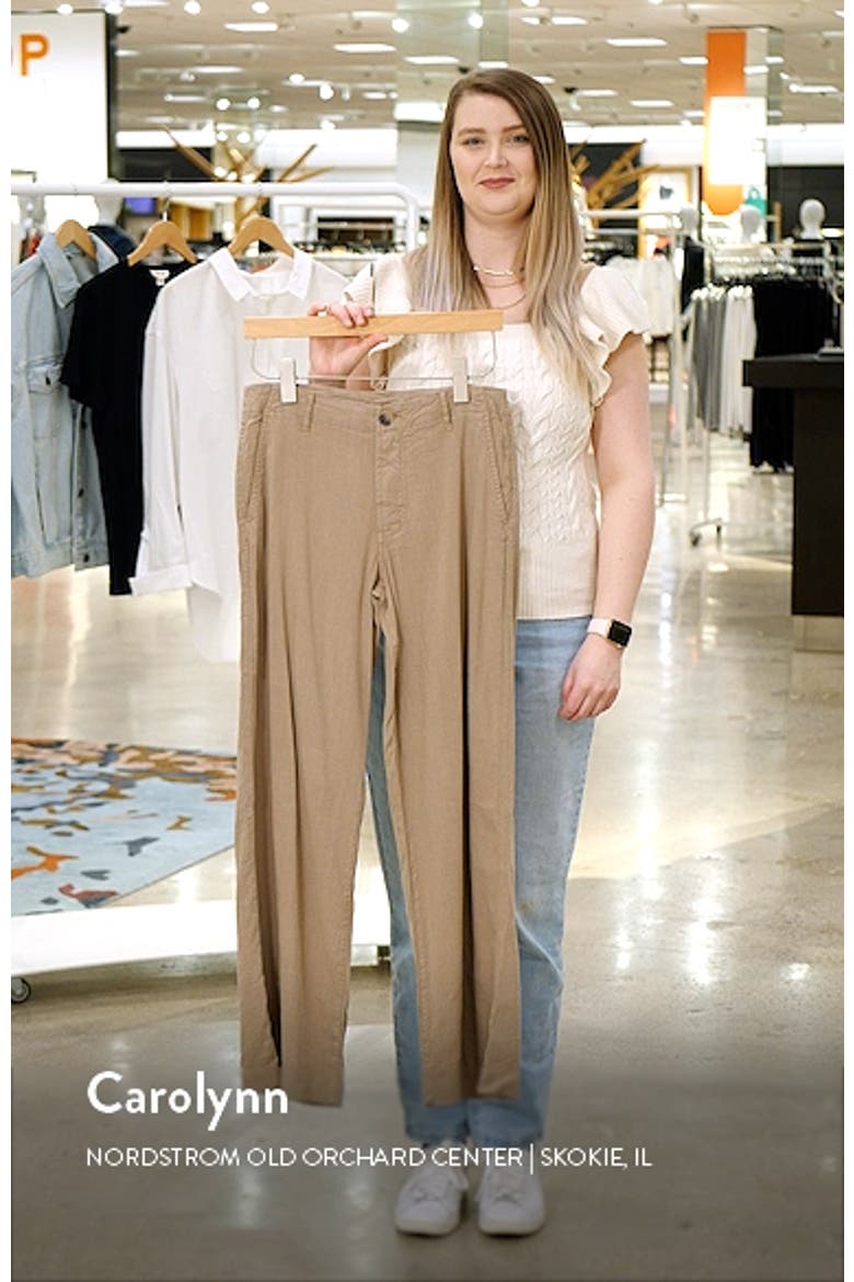 Meg High Waist Wide Leg Linen Blend Pants video