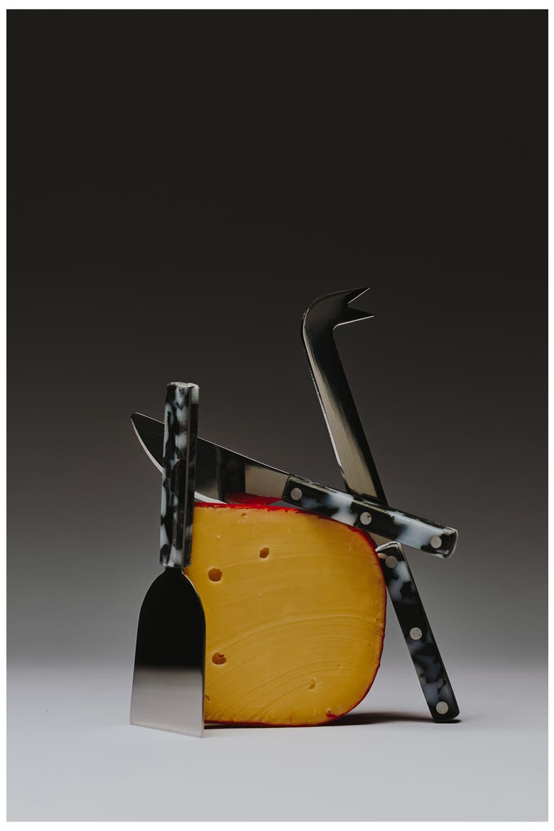 3-Piece Cheese Knife Set, Alternate, color, BLACK WHITE