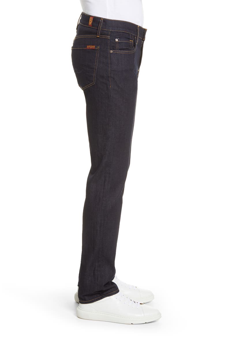 7 For All Mankind® Luxe Slimmy Straight Leg Jeans, Alternate, color, DARK CLEAN