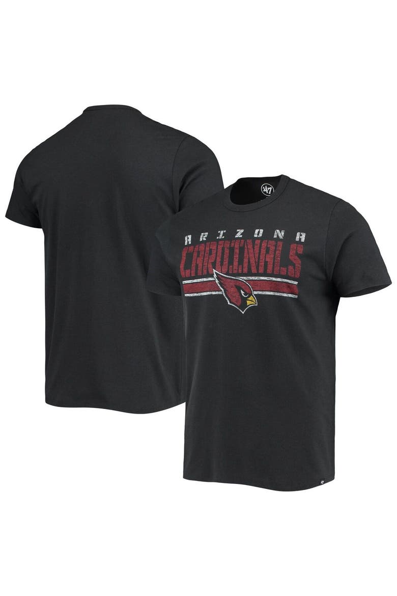 Men's '47 Black Arizona Cardinals Team Stripe T-Shirt, Main, color, Black