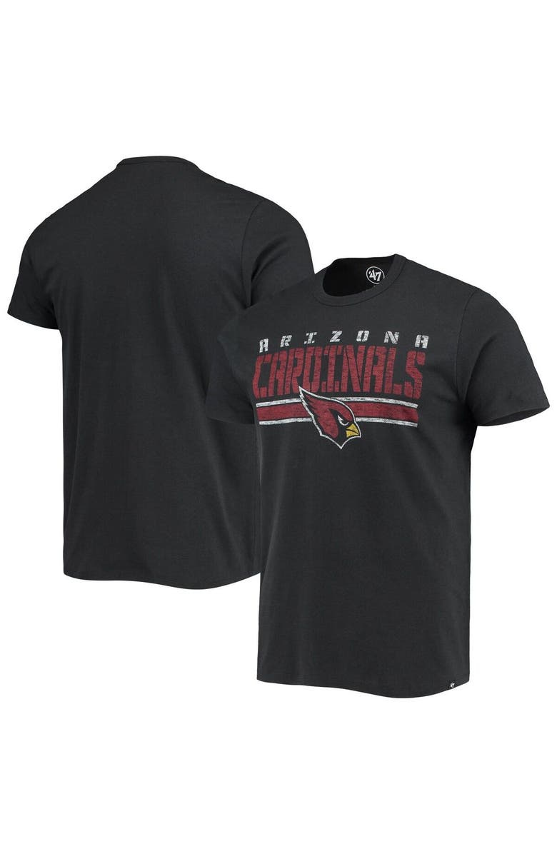'47 Men's '47 Black Arizona Cardinals Team Stripe T-Shirt, Main, color, Black