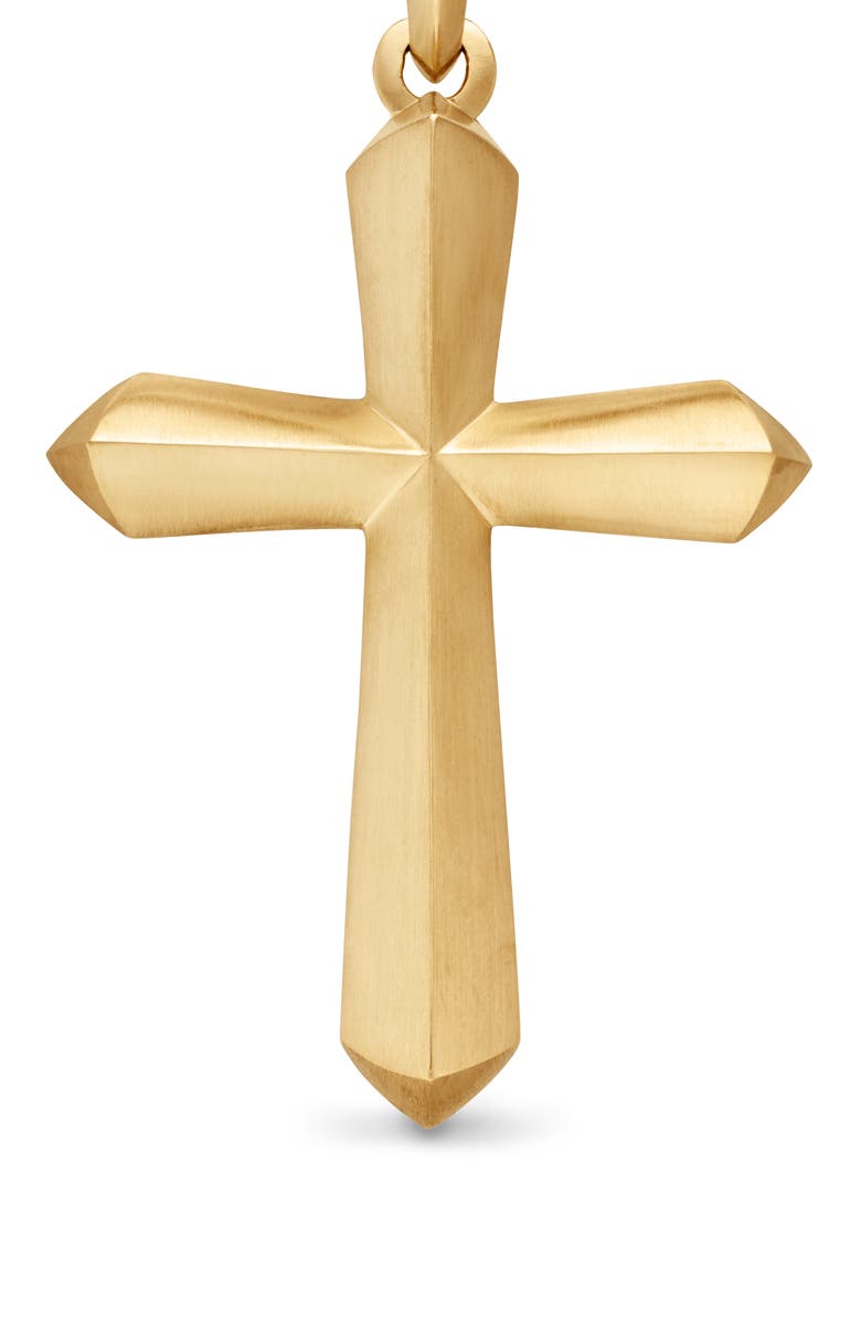 David Yurman Roman XL Cross Amulet in 18K Yellow Gold, Alternate, color,