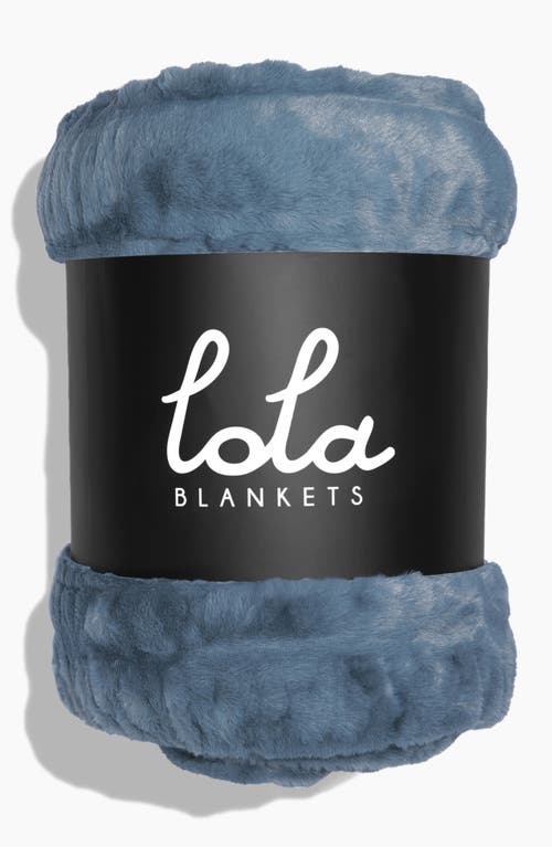 Lola Blankets Original Throw Blanket In Blue