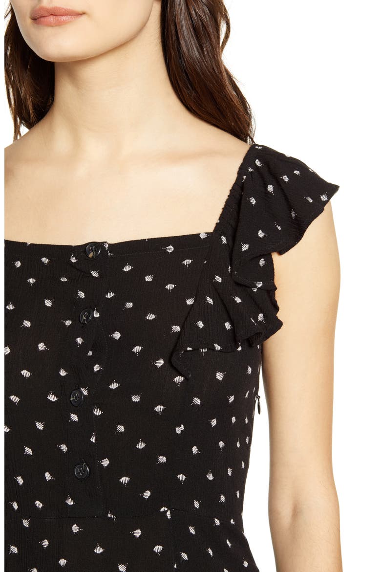 Love Turned Up Midi Dress, Alternate, color, BLACK