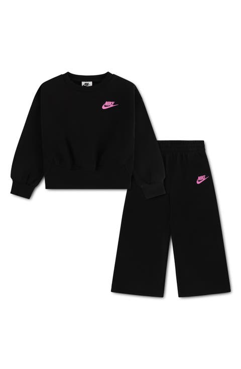 Kids' Fleece Sweatshirt & Wide Leg Pants Set