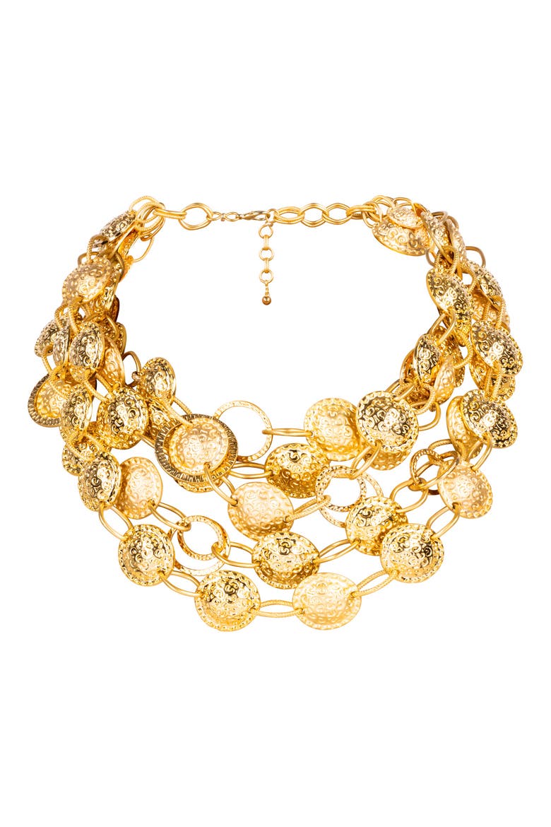 Iberia Necklace, Main, color, Gold