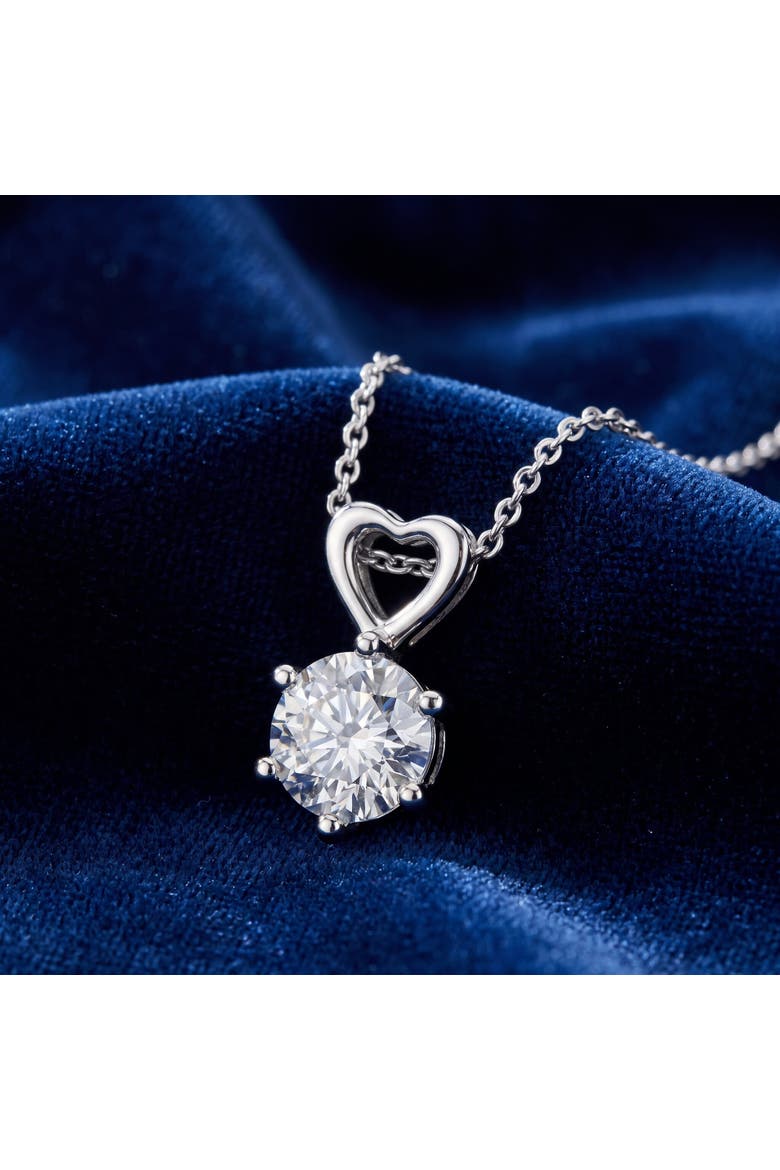 3/4Ct Lab Grown Diamond Solitaire Pendant 14k Gold 18" Necklace & Chain, Alternate, color, Yellow Gold