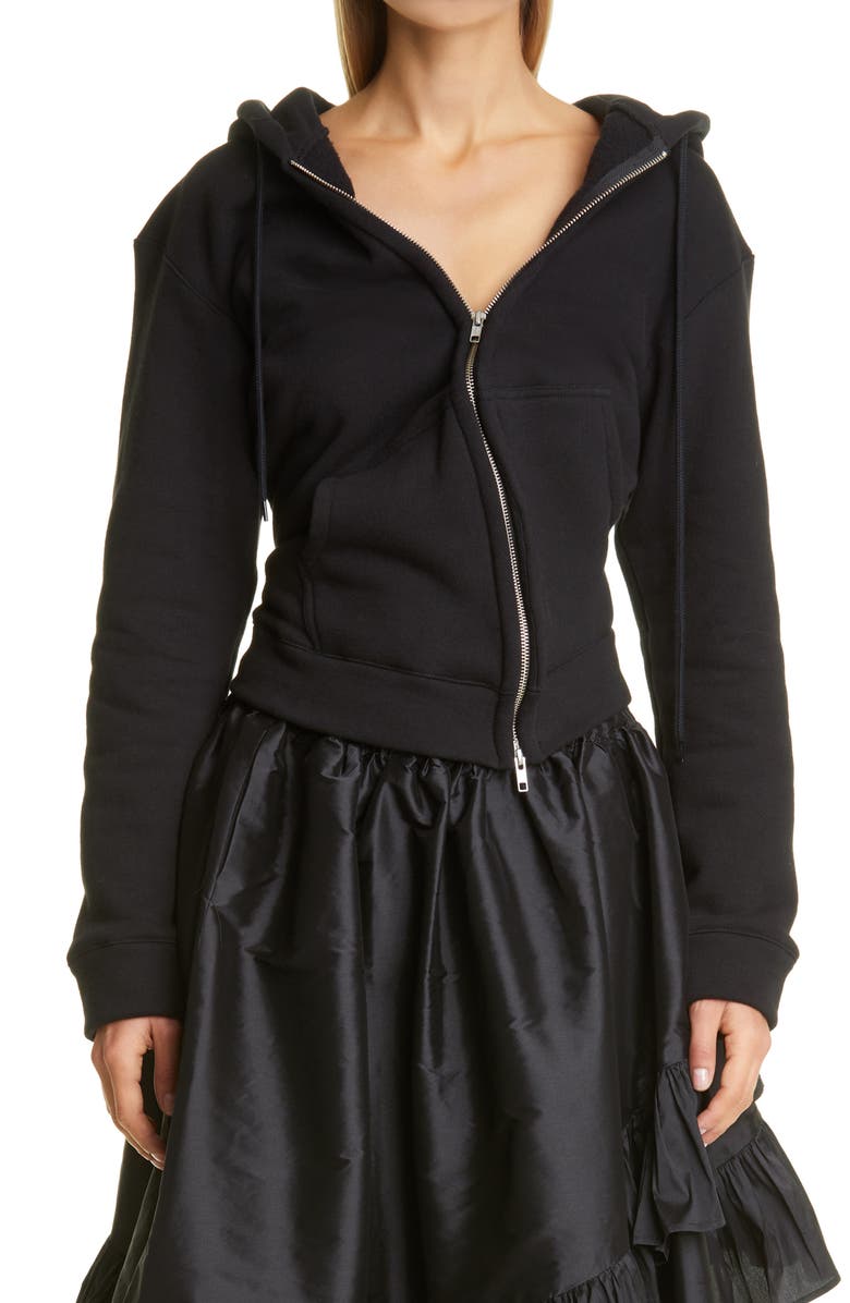 Vaquera Twisted Cotton Logo Hoodie, Main, color,