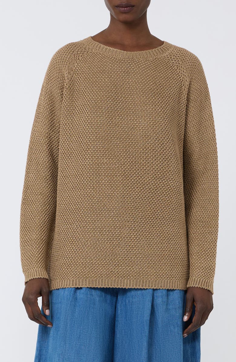 Max Mara Oro Linen Sweater, Main, color, Desert