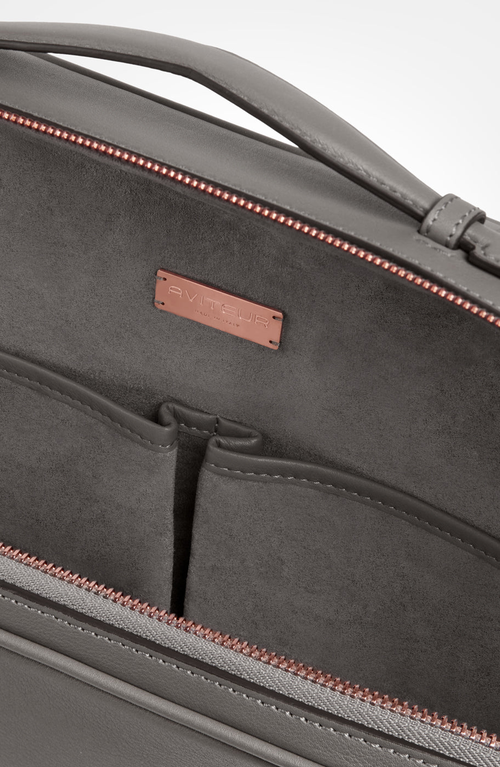 Aviteur Cristallo Soft Laptop Briefcase In Gray