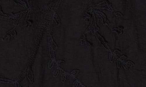 Forgotten Grace Floral Lace Button-up Shirt In Black