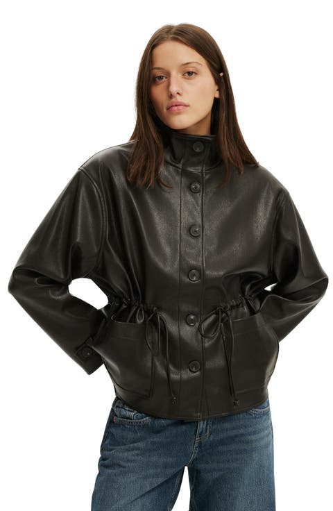 Women's Eli Faux Leather Parka