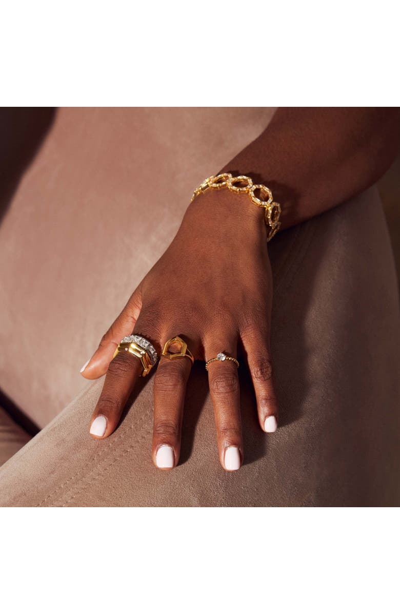 Ora Ana The Danielle Ring, Alternate, color, Gold/White Cz