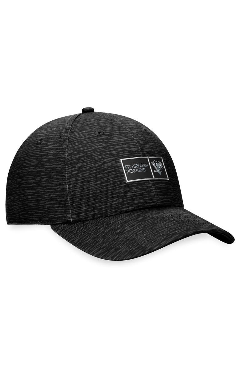 FANATICS Men's Fanatics Branded  Black Pittsburgh Penguins Authentic Pro Road Adjustable Hat, Alternate, color, Black