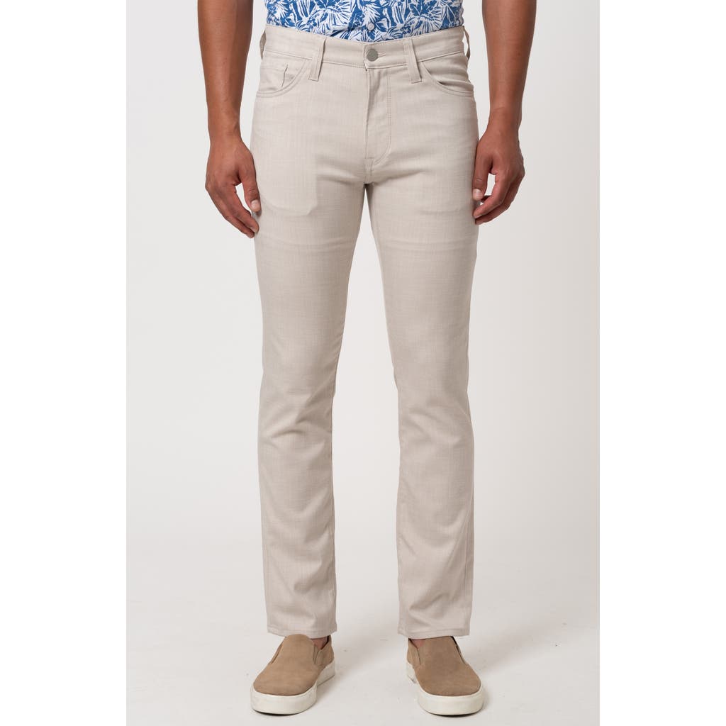 34 Heritage Charisma Straight Leg Twill Pants In Cream Cross Twill
