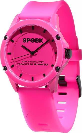Forever Pink Silicone Strap Watch, 44mm