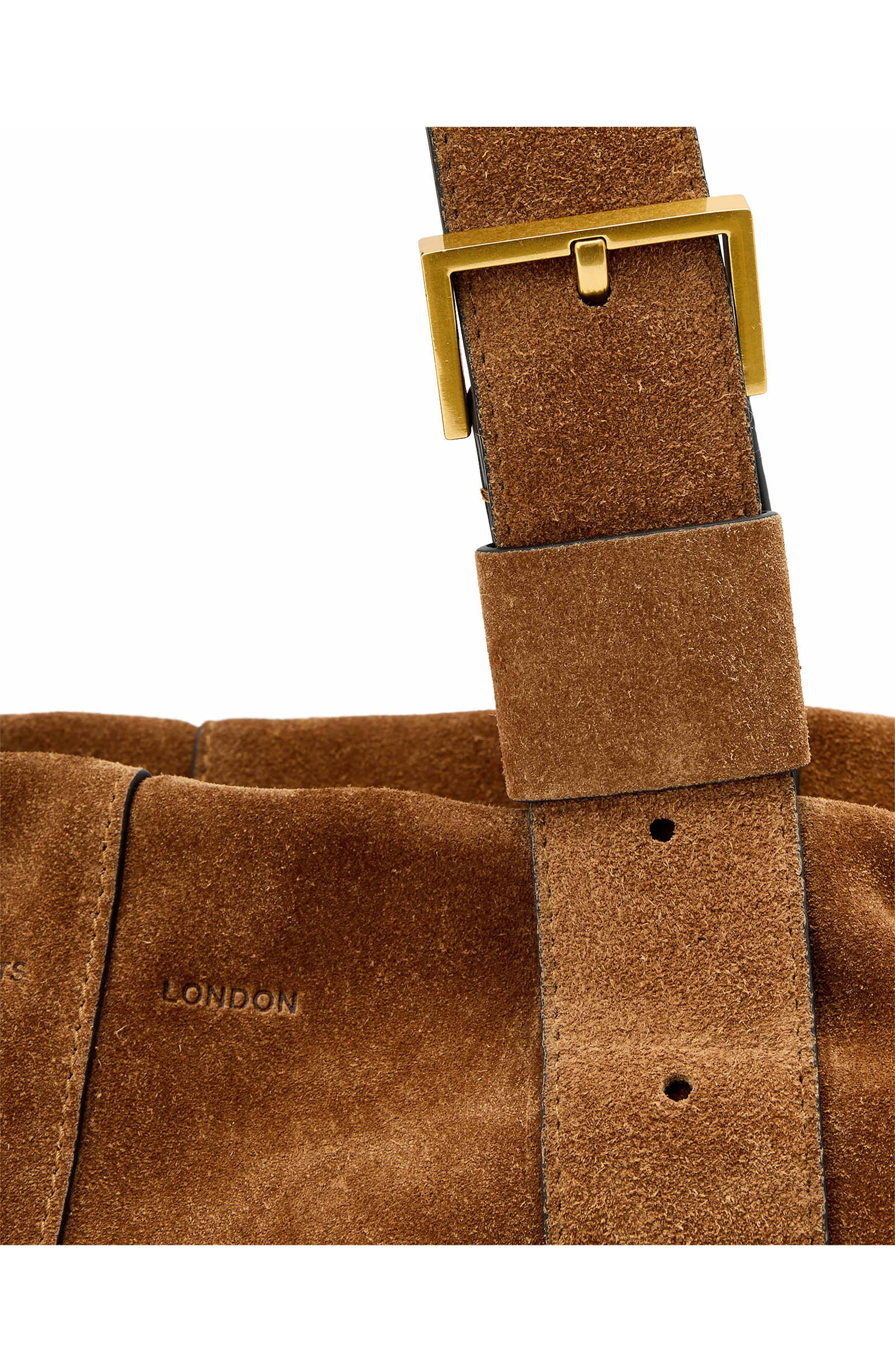Alba Zip Suede Tote, Alternate, color, ARIZONA TAN BROWN