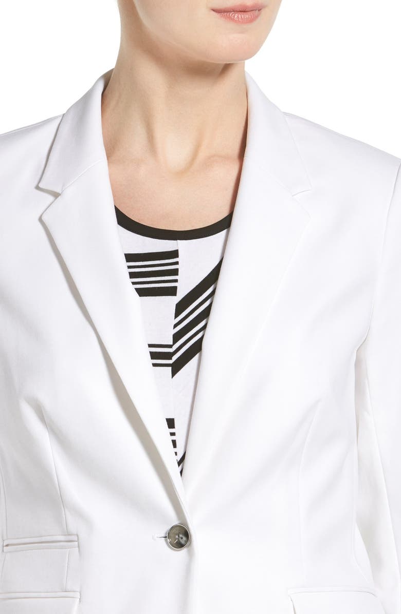 Vince Camuto One-Button Stretch Cotton Blazer, Alternate, color,