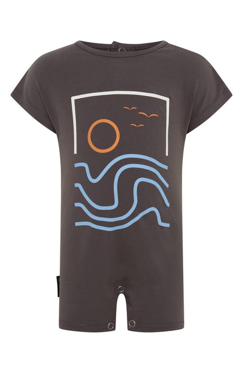 Tiny Tribe Ocean Scene Cotton Graphic Romper In Multi