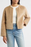 BCBG Faux Shearling Crop Jacket