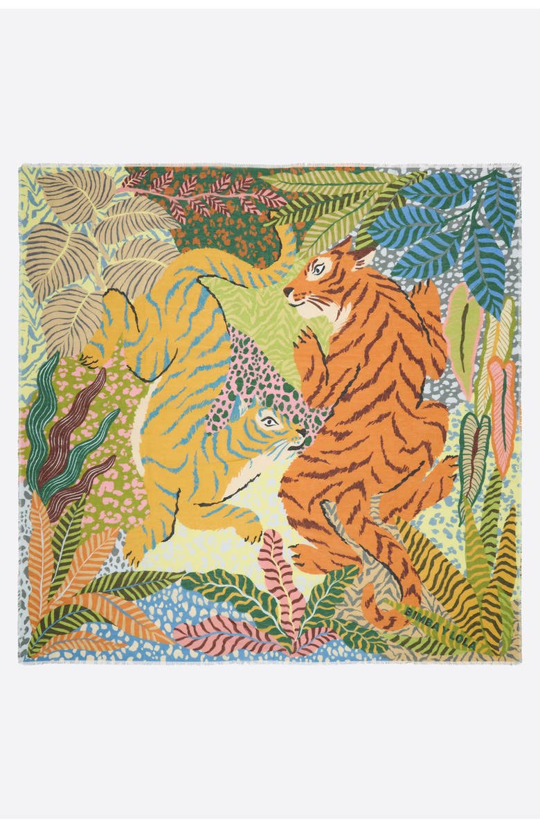 Bimba y Lola Wild Orange Shawl, Main, color, Orange