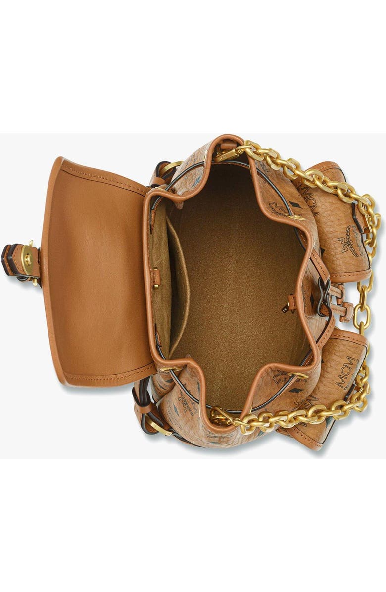 MCM Mini Aren Drawstring Backpack in Visetos, Alternate, color,