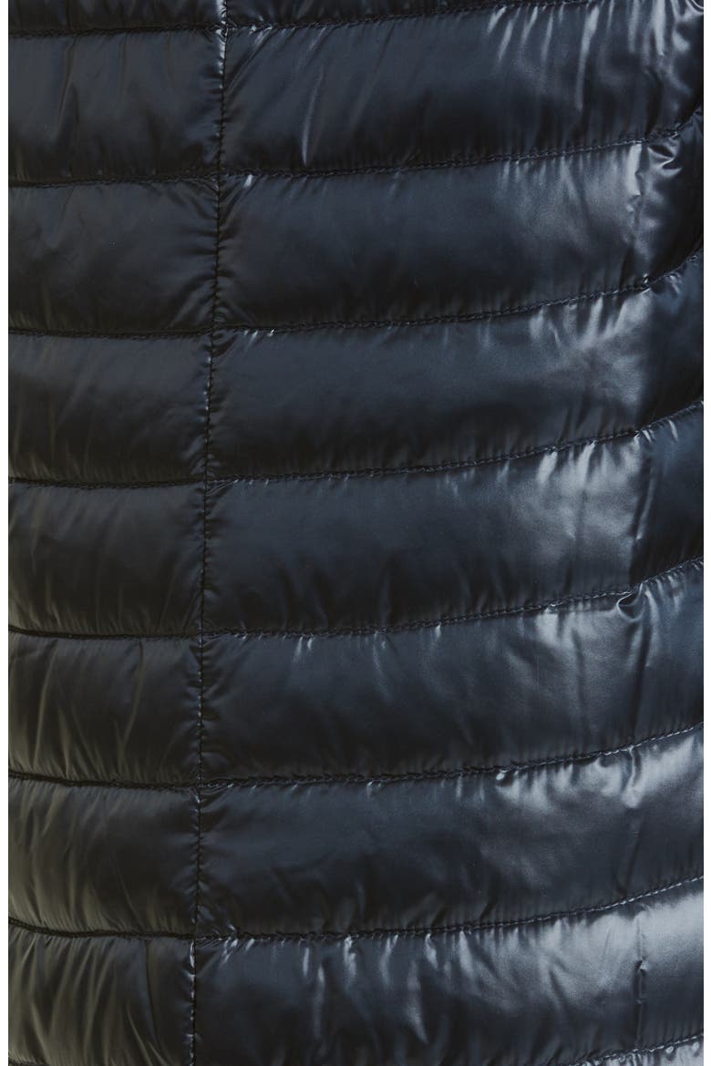 High/Low Down Puffer Coat, Alternate, color, NAVY