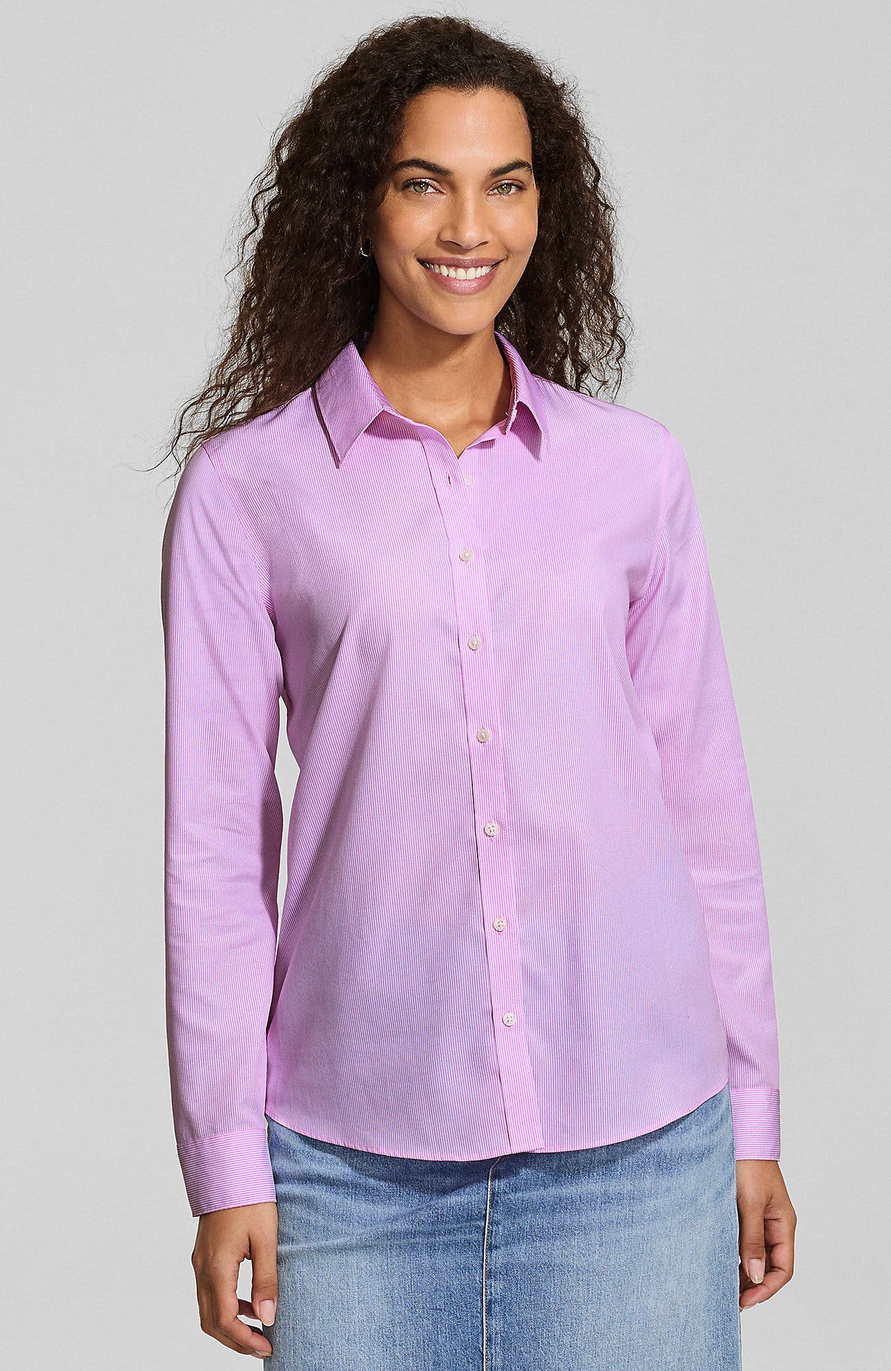 Aster Pink/White Micro Stripe