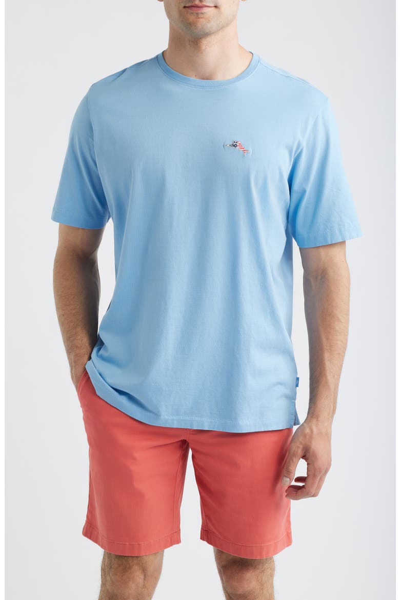 Bali Skyline Americana Pima Cotton T-Shirt, Main, color, CHAMBRAY BLUE