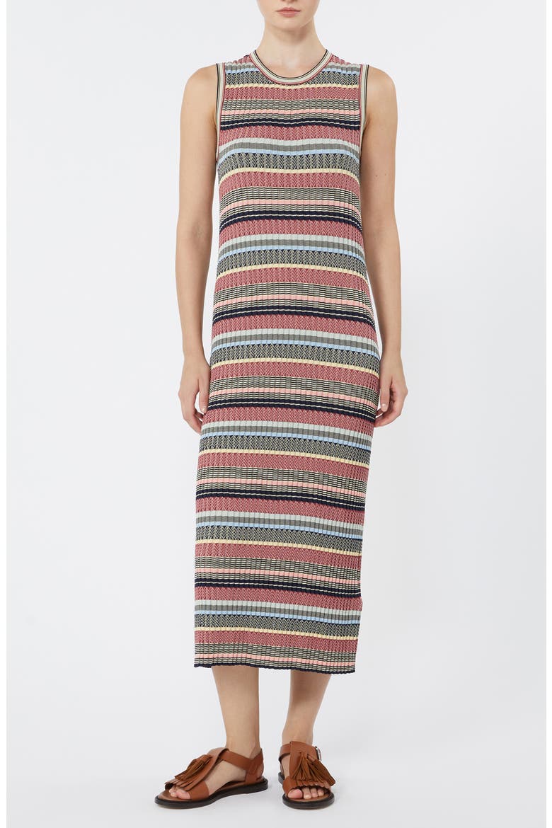 Stripe Knit Tank Dress, Main, color, MULTICOLOUR