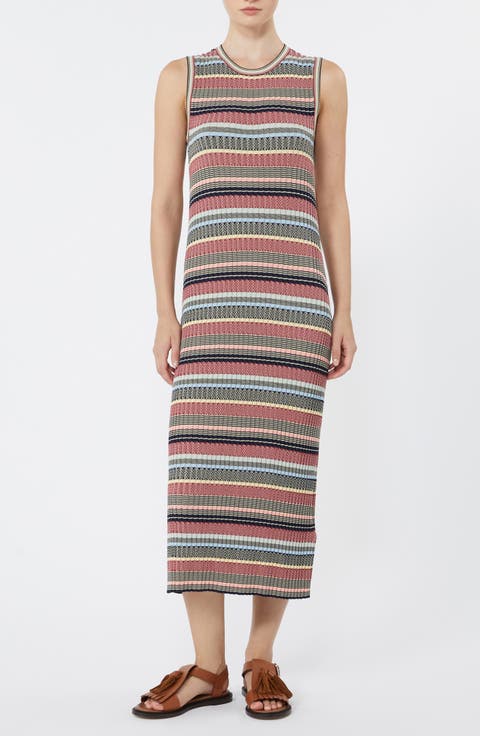 Stripe Knit Tank Dress