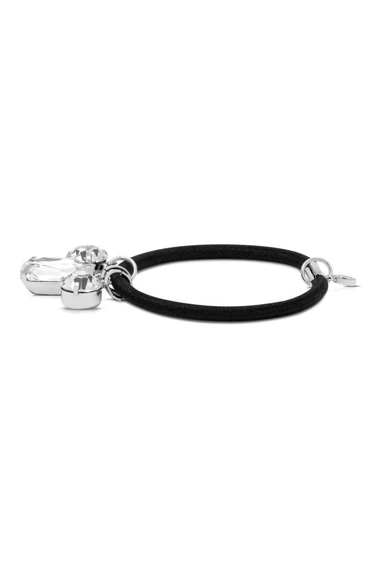 Crystal Dangle Hair Tie, Alternate, color, SILVER