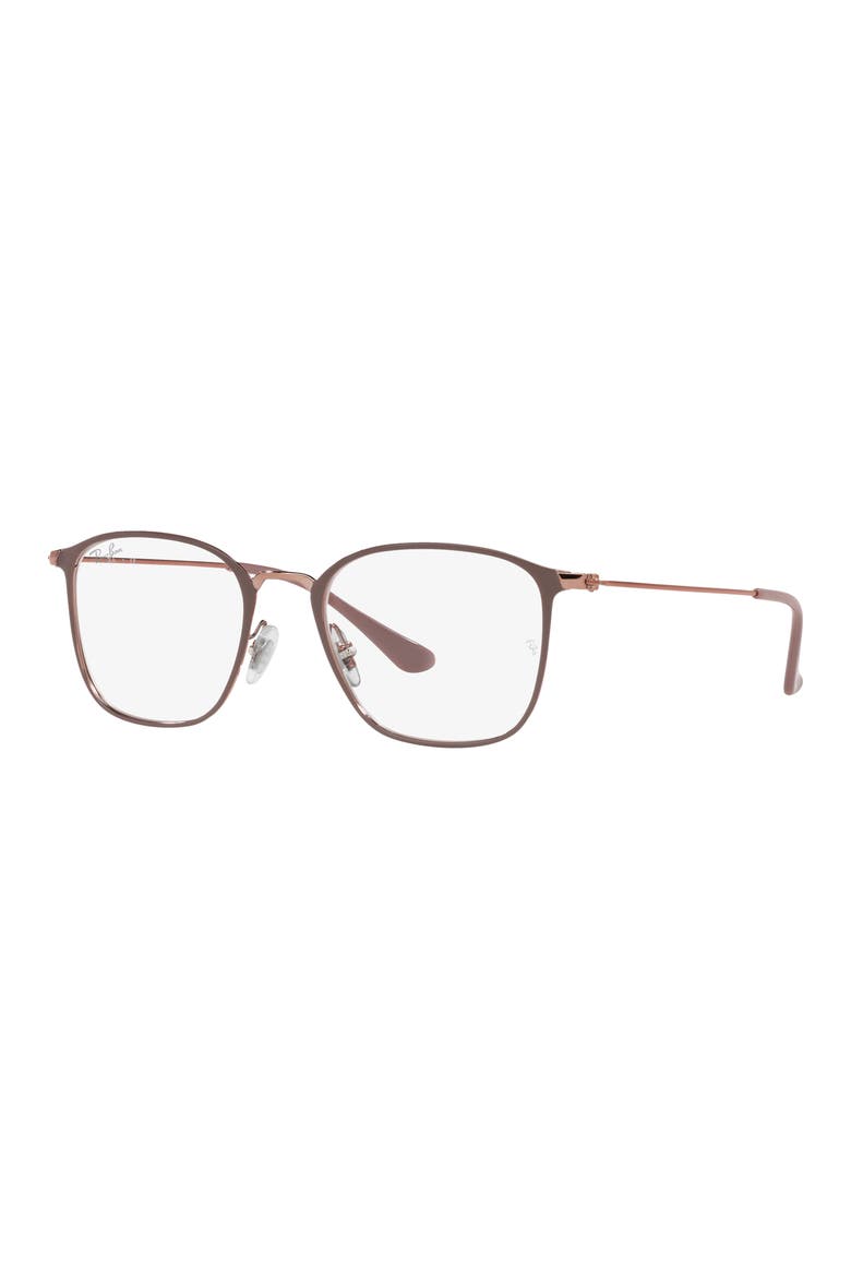 49mm Square Optical Glasses, Alternate, color, COPPER