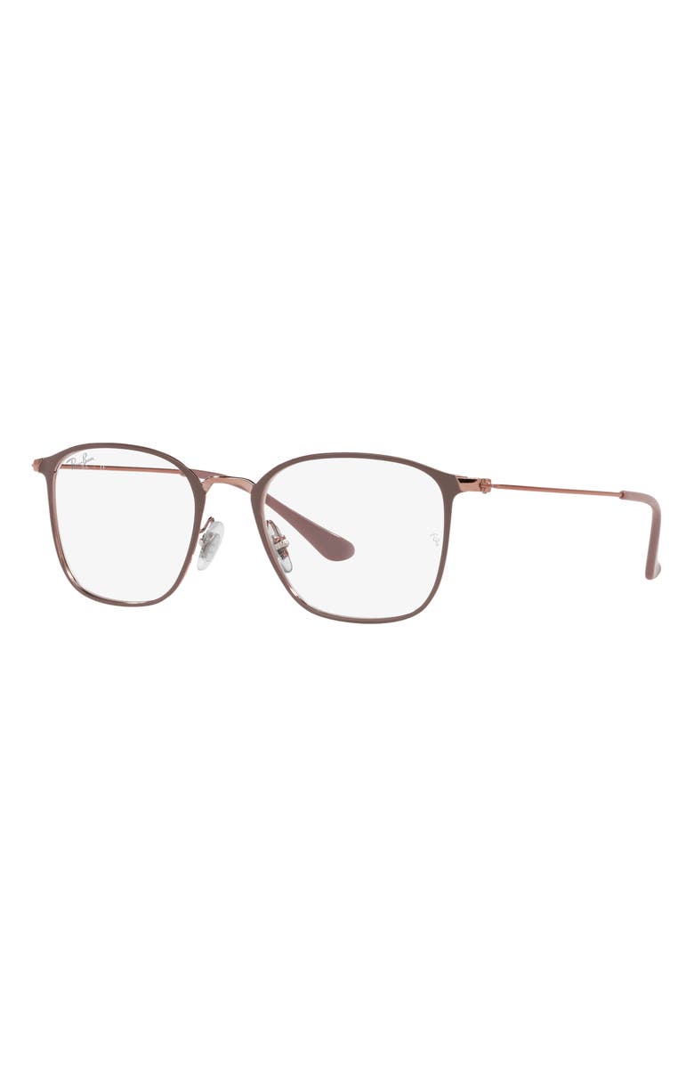 Ray-Ban 49mm Square Optical Glasses, Alternate, color, Copper