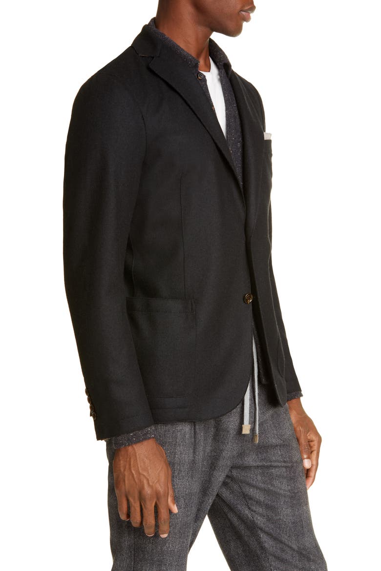 Slim Fit Wool Blend Sport Coat, Alternate, color, BLACK