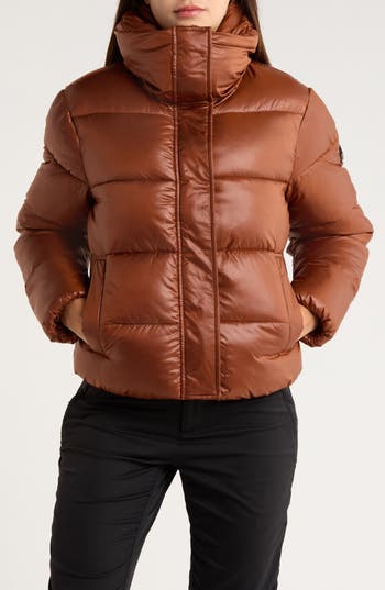 Bcbgeneration Water Resistant Puffer Jacket In Brown
