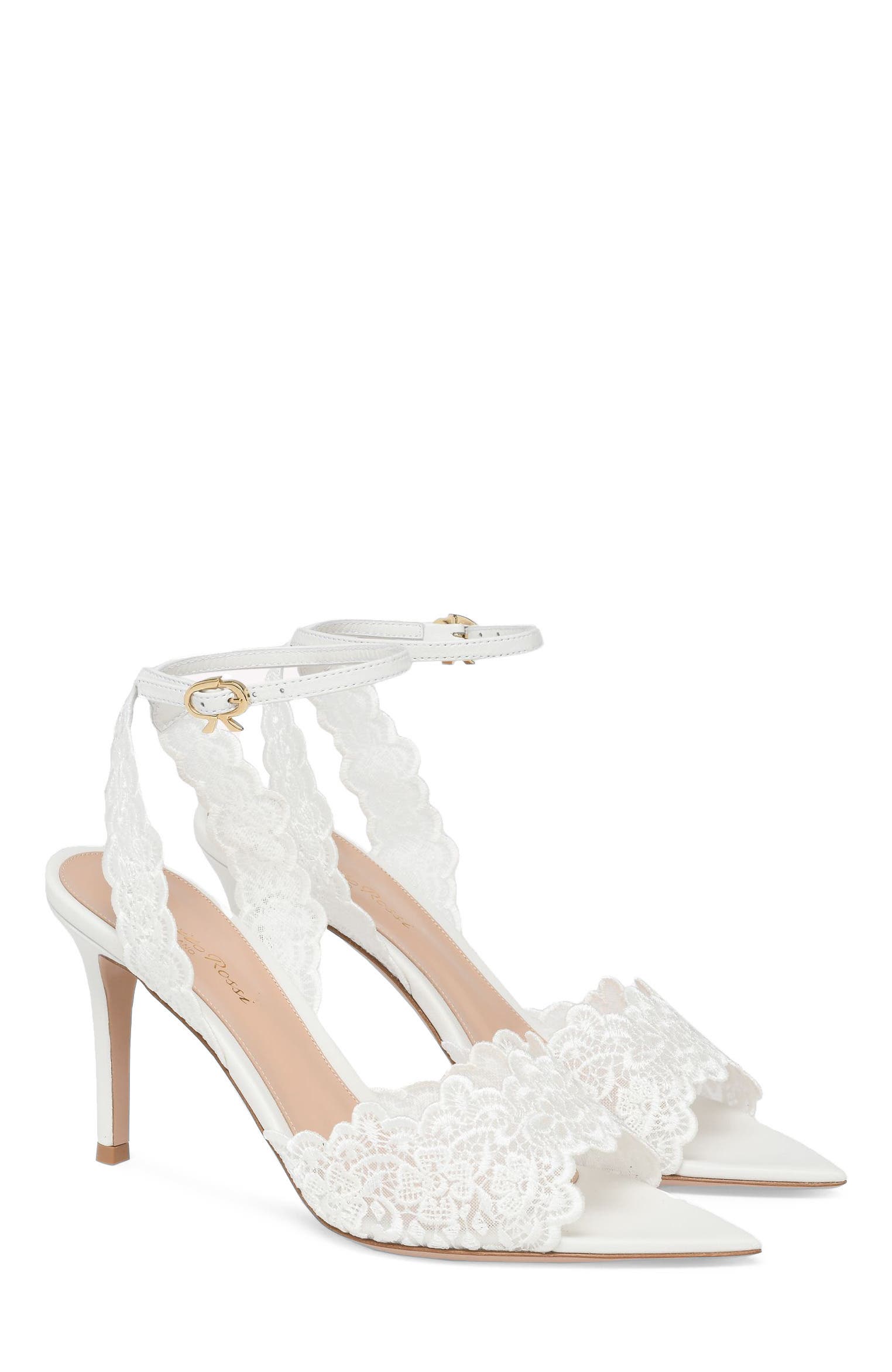 Gianvito Rossi Yvonne Sandal, Alternate, color, White Textile