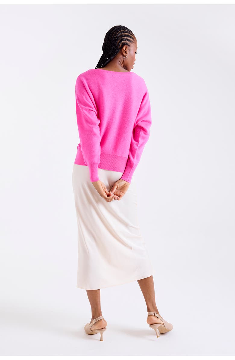 1982 Alaia Long Sleeve 100% Cashmere Sweater, Alternate, color, Hot Pink