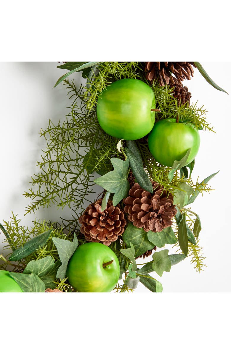Napa Home & Garden Apple & Mixed Botanicals Wreath 24", Alternate, color, Green