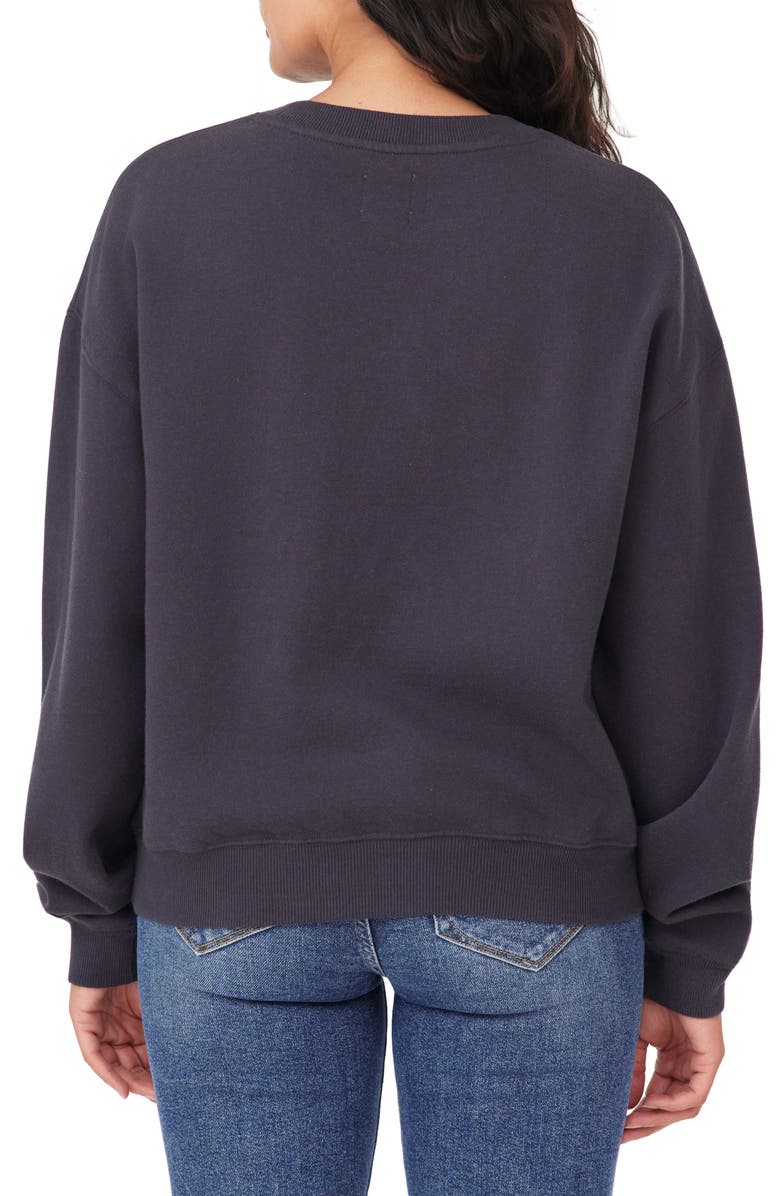 Kensie Easy Graphic Sweatshirt, Alternate, color, Black Oyster Flirty