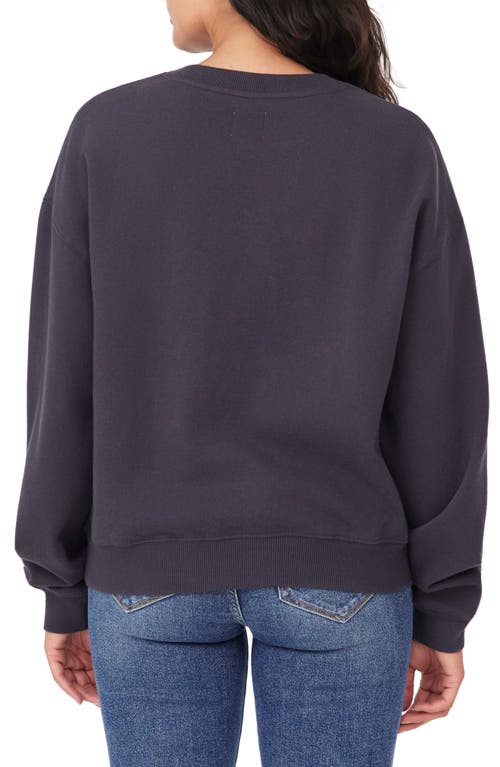 Kensie Easy Graphic Sweatshirt In Black