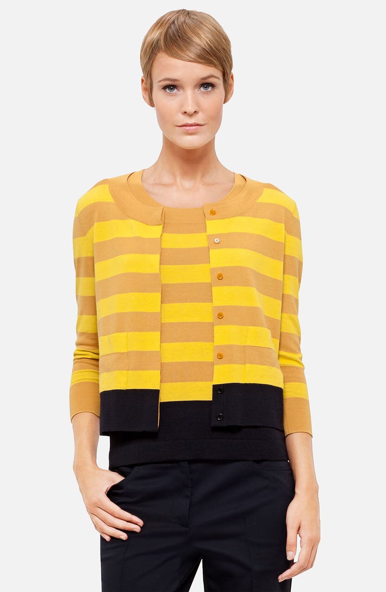 Akris punto Stripe Wool Cardigan, Main, color,