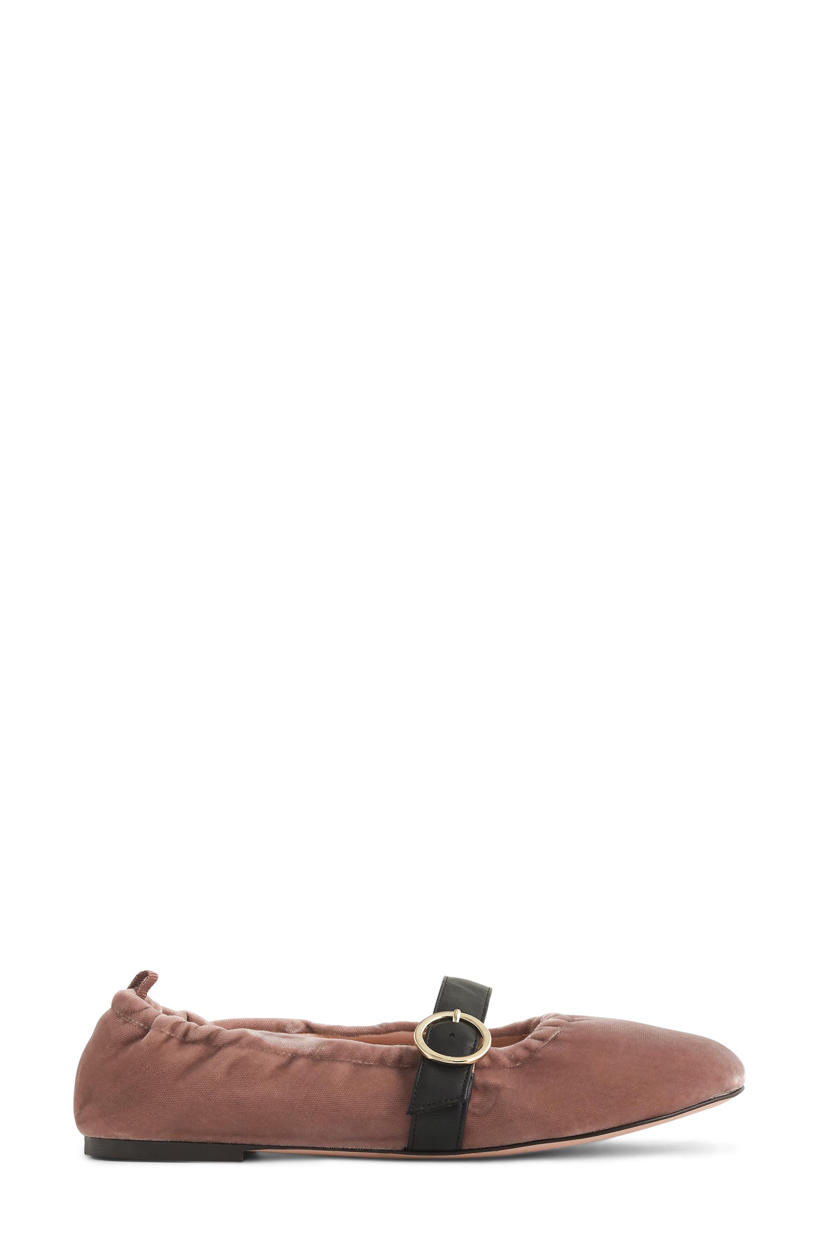 J.Crew Velvet Mary Jane Flat, Alternate, color, 