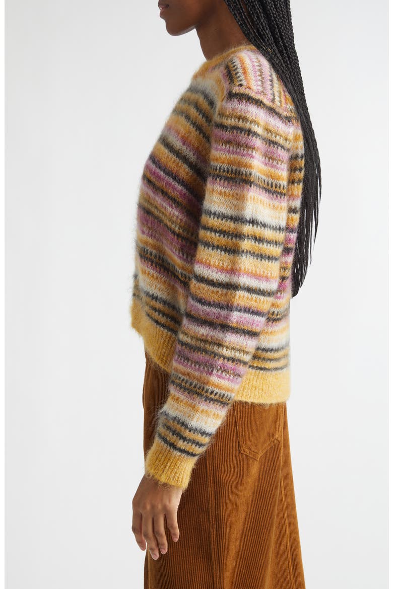 Morine Mohair Blend Sweater, Alternate, color, MUSTARD