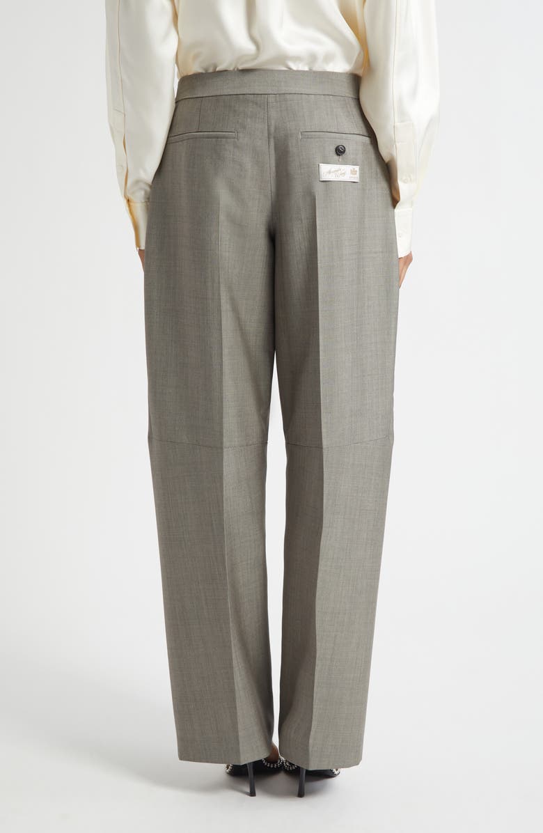 Alexander Wang Pleated Wool & Mohair Pants, Alternate, color, Mink Melange