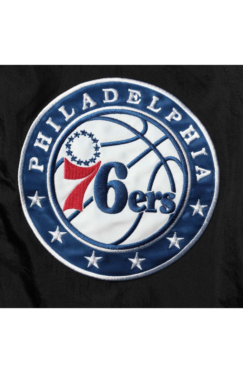 STARTER Men's Starter Black/Royal Philadelphia 76ers NBA 75th Anniversary Academy II Full-Zip Jacket, Alternate, color,